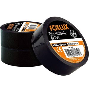 Fita Isolante Antichamas Pvc 10m X 19mm Preta 10 Und Foxlux
