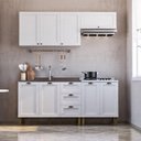 Ver imagem 1 de Armário Cozinha Americana Modulada Compacta 190cm com Balcão para Pia Multimóveis CR20494 Branco