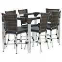 Ver imagem 2 de Conjunto 6 Cadeiras Angra e Mesa de Jantar Haiti em Alumínio
