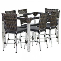 Conjunto 6 Cadeiras Angra e Mesa de Jantar Haiti em Alumínio - 2