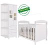 Quarto Bebê Completo Berço Americano Marquesa Guarda Roupa Uli 2 Portas C/ Prateleiras 100% Mdf - 6