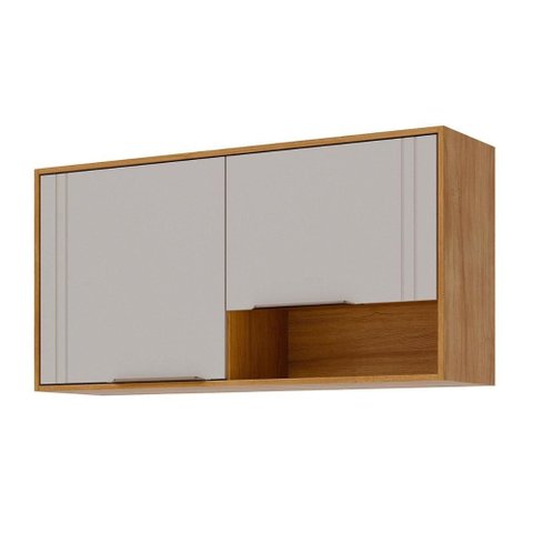 Armário de Cozinha Modulado Áurea C/ 2 Portas 120cm Cinamomo/off White - Mgm