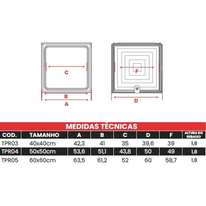 Ver imagem 4 de Tampão Articulado C Rebaixo Passagem Inspeção Bege 50x50cm