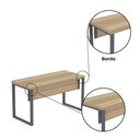 Ver imagem 6 de Mesa Escritório 1340x600x750mm M1340pe40tub Noce Naturalle-grafito