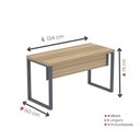 Ver imagem 2 de Mesa Escritório 1340x600x750mm M1340pe40tub Noce Naturalle-grafito