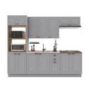 Ver imagem 2 de Armário de Cozinha Modulada Completa Fidelitá Nara 100% MDF 5 Peças 270cm 14 Portas 2 Gavetas sem