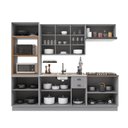 Ver imagem 3 de Armário de Cozinha Modulada Completa Fidelitá Nara 100% MDF 5 Peças 270cm 14 Portas 2 Gavetas sem