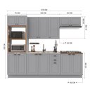Ver imagem 4 de Armário de Cozinha Modulada Completa Fidelitá Nara 100% MDF 5 Peças 270cm 14 Portas 2 Gavetas sem