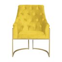Ver imagem 2 de Poltrona Vick Requinte Suede Amarelo