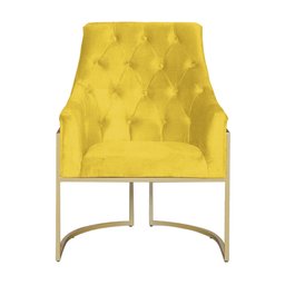 Poltrona Vick Requinte Suede Amarelo - 2