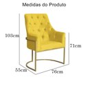 Ver imagem 6 de Poltrona Vick Requinte Suede Amarelo