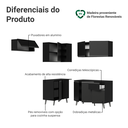 Ver imagem 6 de Armário de Cozinha Completa de Canto 325 cm Preto Nice Madesa 06