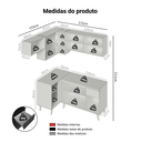 Ver imagem 5 de Armário de Cozinha Completa de Canto 325 cm Preto Nice Madesa 06