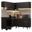 Ver imagem 4 de Armário de Cozinha Completa de Canto 325 cm Preto Nice Madesa 06