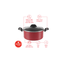 Ver imagem 2 de Caçarola Tampa Garlic Ø 24x11cm 4,3l Brinox 24x11cm 4,3l Vermelho Brinox