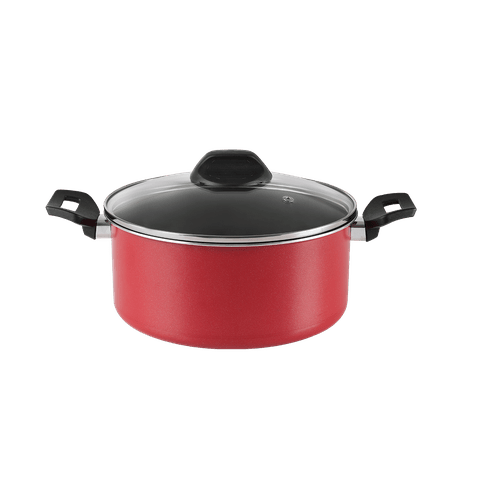 Caçarola Tampa Garlic Ø 24x11cm 4,3l Brinox 24x11cm 4,3l Vermelho Brinox