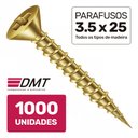 Ver imagem 1 de Caixa 1000 Parafusos 3.5x25 Chipboard Chata Phillips para Móveis Madeira - DMT