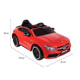 Carro Elétrico Infantil Bel Brink Mercedes-benz C63s 12v - Vermelho - 6