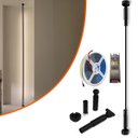 Ver imagem 1 de Kit Luminária Skyline Perfil Led Tensionado Moderno 3m Cor Skyline Preto - Branco Quente 110v/220v