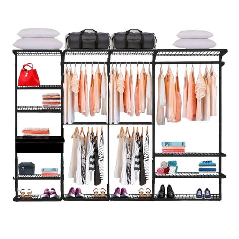 Closet Aramado - Linear Clr 252 com Gaveta - 2,80m - Preto
