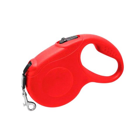 Coleira Pet Retratável com 5m Vermelho