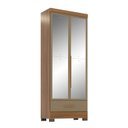 Ver imagem 2 de Guarda-roupa Mdf 2 Portas 1 Gaveta com Espelhos Smart Plus Espresso Móveis