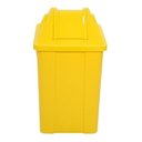 Ver imagem 6 de Cesto Quadrado Com Tampa Vai E Vem 60 Litros:Branco