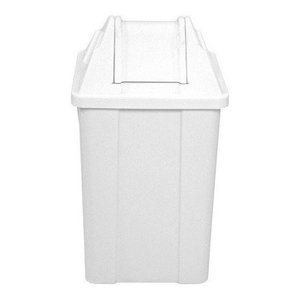Cesto Quadrado Com Tampa Vai E Vem 60 Litros:Branco