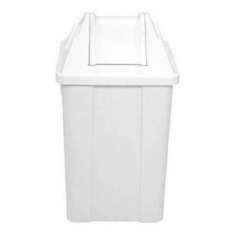 Cesto Quadrado Com Tampa Vai E Vem 60 Litros:Branco