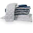 Ver imagem 3 de Colcha Super King 300 Fios Turin Dec - Artelassê Azul Mediterrâneo/Cinza Brita