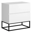 Ver imagem 1 de Mesa Cabeceira Eros 2 Gavetas Estilo Industrial com Pés