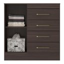 Ver imagem 7 de Guarda Roupa Solteiro Ecom 2 com Cômoda Montevidéu Café Touch - Demóbile