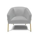 Ver imagem 5 de Poltrona Sala Decorativa Stella Pé de Aço Dourado Sintético D03 - D’Rossi