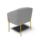 Ver imagem 6 de Poltrona Sala Decorativa Stella Pé de Aço Dourado Sintético D03 - D’Rossi