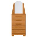 Ver imagem 5 de Guarda Roupa Casal Mercure 6 Portas e Cômoda New Veneza 05 Gavetas com Espelho Cinamomo - Móveis