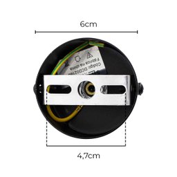 Pendente 3,2x40cm 5w 3000k Bivolt Metal Preto+acrílico - 6