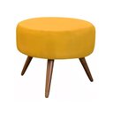Ver imagem 5 de Kit Poltrona Lille e Puff Suede Mostarda - Dominic Decor