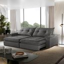 Ver imagem 1 de Sofá 03 Lugares Turquia Retrátil e Reclinável Linho 2,0M