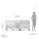 Ver imagem 4 de Cozinha Pérola 2 Peças Balcão 2 Gavetas 3 Portas e Balcão 2 Portas Yescasa