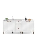 Ver imagem 3 de Cozinha Pérola 2 Peças Balcão 2 Gavetas 3 Portas e Balcão 2 Portas Yescasa