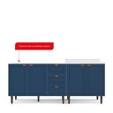 Ver imagem 5 de Cozinha Pérola 2 Peças Balcão 2 Gavetas 3 Portas e Balcão 2 Portas Yescasa