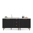 Ver imagem 3 de Cozinha Pérola 2 Peças Balcão 2 Gavetas 3 Portas e Balcão 2 Portas Yescasa