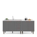 Ver imagem 3 de Cozinha Pérola 2 Peças Balcão 2 Gavetas 3 Portas e Balcão 2 Portas Yescasa