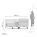 Ver imagem 4 de Cozinha Pérola 2 Peças Balcão 2 Gavetas 3 Portas e Balcão 2 Portas Yescasa