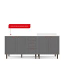 Ver imagem 5 de Cozinha Pérola 2 Peças Balcão 2 Gavetas 3 Portas e Balcão 2 Portas Yescasa