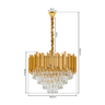 Luminária Pendente Lustre Luxuoso Dourado e Cristais Vana Sindora Inl103 - 6