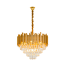 Luminária Pendente Lustre Luxuoso Dourado e Cristais Vana Sindora Inl103 - 1