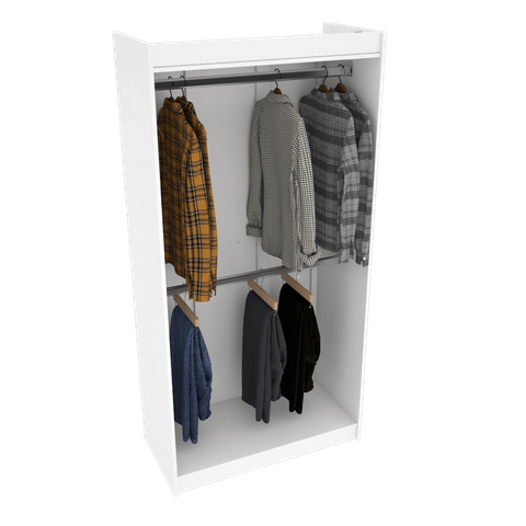 MODULO CLOSET COM CABIDEIRO M135.2021.B (CASA E COMÉRCIO) MUNDI MOVEIS
