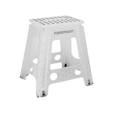 Banqueta Banquinho Plastico 45cm Dobravel com Alça Multiuso