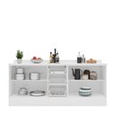 Ver imagem 7 de Cozinha Pérola com Rodapé e Tampo 2 Peças Balcão 3 Gavetas 2 Portas e Balcão 2 Portas Yescasa Branco